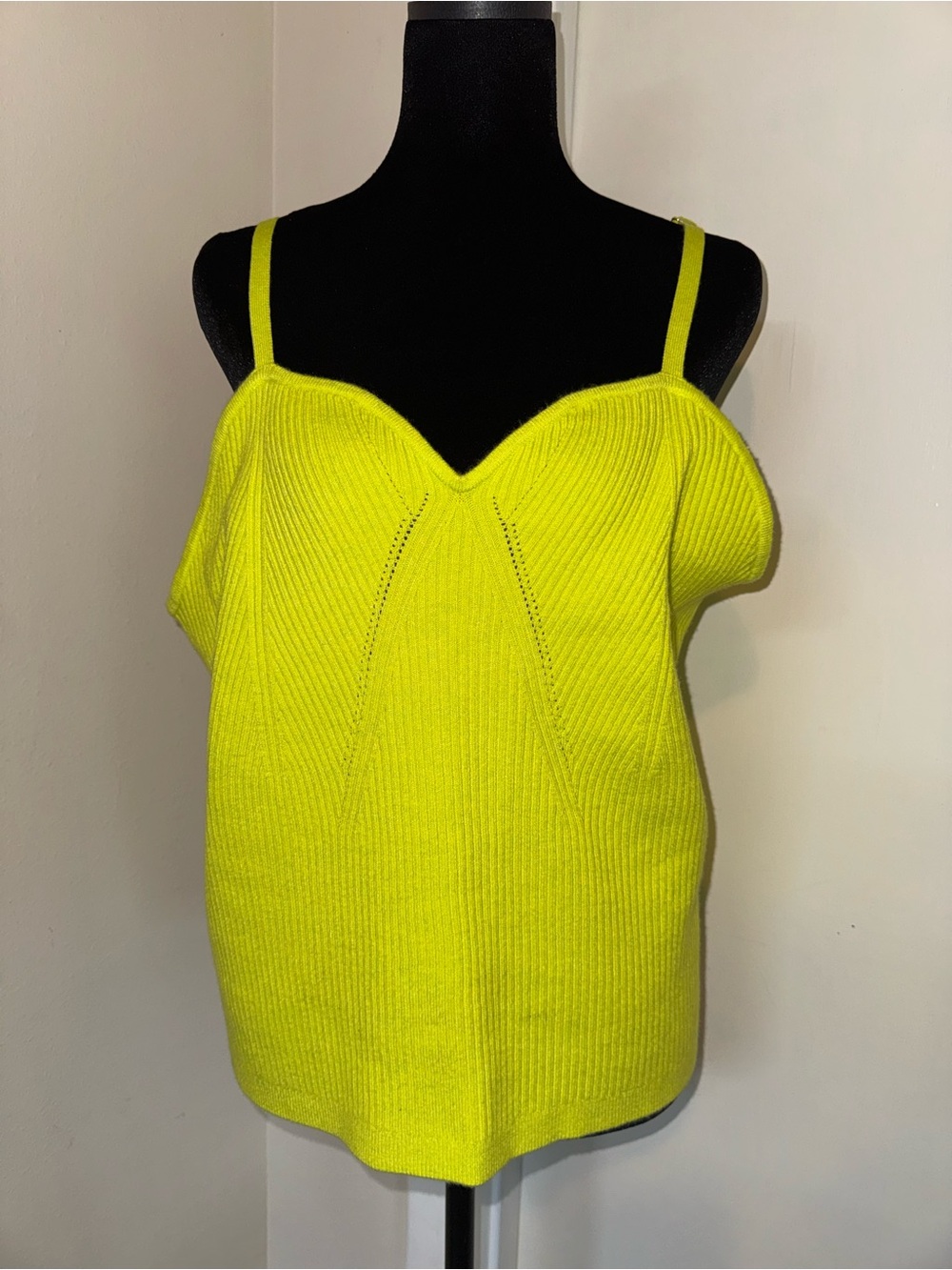 wild fable Neon Lime Knit Sweetheart Cami Tank